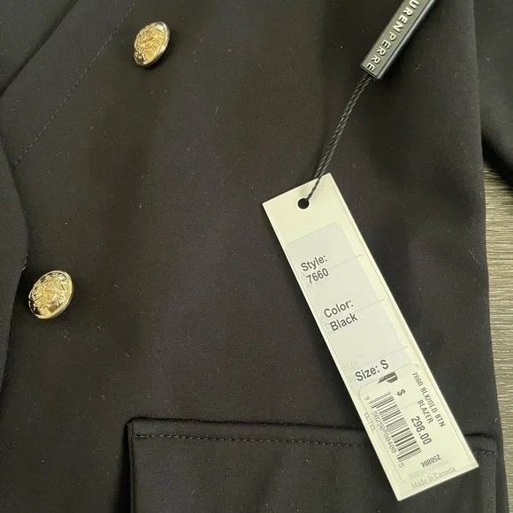 Scarpa Black and Gold Double-Breasted Blazer - Picture 8 of 9